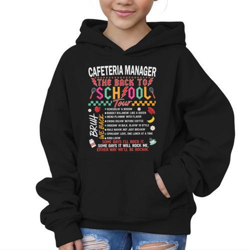 Cafeteria Manager School Cafeteria Crew Back To School Graphic Kid Hoodie - Savourry