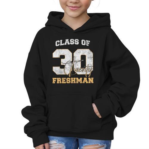 Class Of 2030 Freshman High School Back To School 9th Grade Graphic Kid Hoodie - Savourry