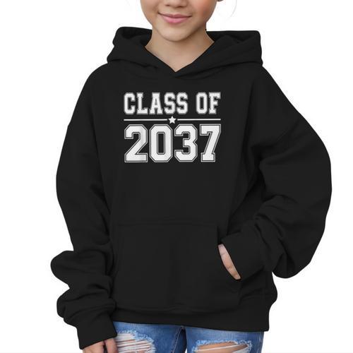 Class Of 2037 Grow With Me Back To School Kindergarten 2037 Graphic Kid Hoodie - Savourry