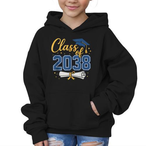 Class Of 2038 Grow With Me Kindergarten Back To School Graphic Kid Hoodie - Savourry
