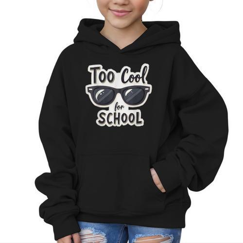 Too Cool For School Sunglasses First Day Back To School Graphic Kid Hoodie - Savourry