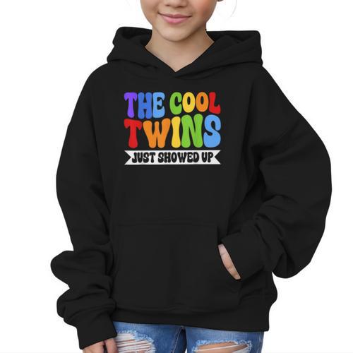 Cool Twins Just Showed Up Kid Boy Teen Twin Back To School Graphic Kid Hoodie - Savourry