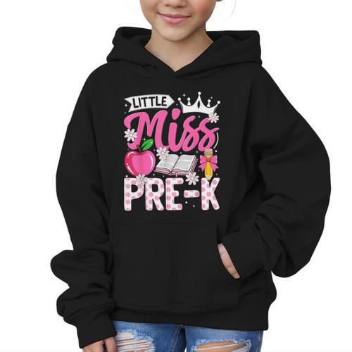 Cute Back To School Pre-K First Day Of School Pre-K Girls Graphic Kid Hoodie - Savourry
