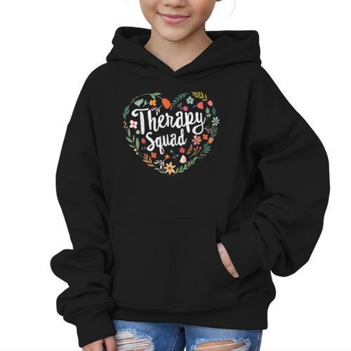 Cute Therapy Squad Physical Therapist Team Back To School Graphic Kid Hoodie - Savourry
