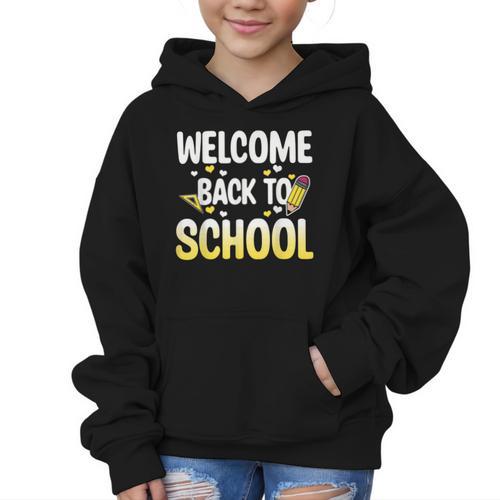 Cute Welcome Back To School 1st Day Back To School First Day Graphic Kid Hoodie - Savourry