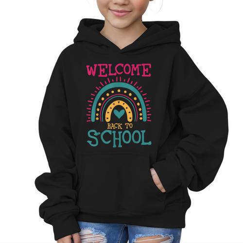 Cute Welcome Back To School First Day Of School First Day Graphic Kid Hoodie - Savourry