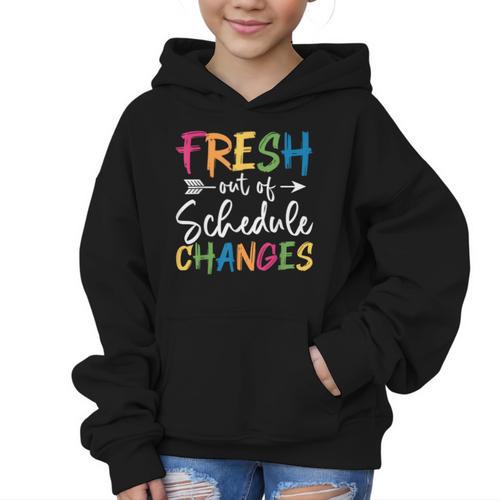 Fresh Out Of Schedule Changes Counselor Back To School Graphic Kid Hoodie - Savourry