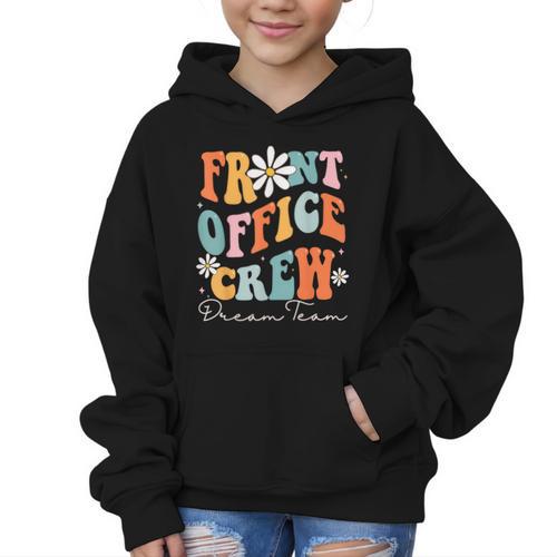 Front Office Dream Team School Secretary Cute Back To School Graphic Kid Hoodie - Savourry
