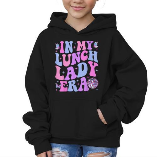 Groovy In My Lunch Lady Era Cafeteria Back To School Graphic Kid Hoodie - Savourry