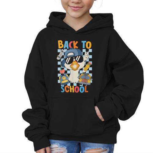 Happy First Day Of School Back To School Goose Boys Kids Graphic Kid Hoodie - Savourry
