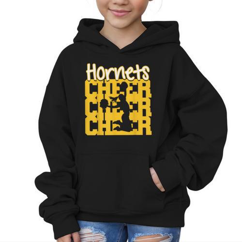 Hornets Cheer Back To School Cheerleading Spirit GY Graphic Kid Hoodie - Savourry