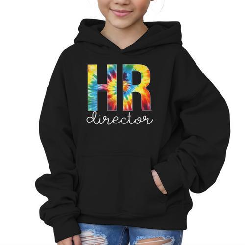 HR Director For Work Tie Dye Back To School Appreciation Day Graphic Kid Hoodie - Savourry