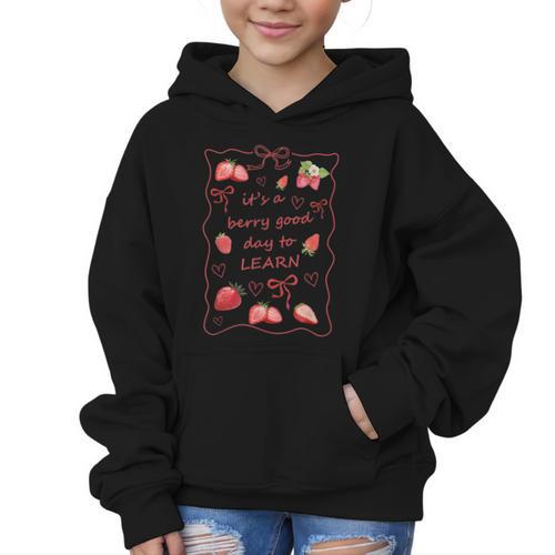 It's a Good Day To Learn Strawberry Back To School Graphic Kid Hoodie - Savourry
