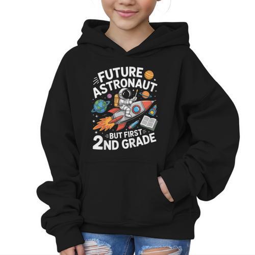 Kids Future Astronaut 2nd Grade Student Back To School Boys Kids Graphic Kid Hoodie - Savourry
