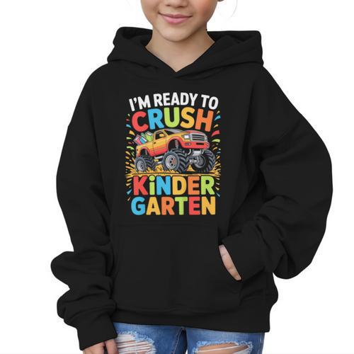 Kids I'm Ready To Crush Kindergarten Shirt Back To School Boy Graphic Kid Hoodie - Savourry