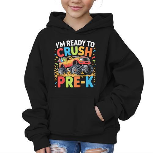 Kids I'm Ready To Crush Pre-K Shirt Back To School PreK Boy Graphic Kid Hoodie - Savourry