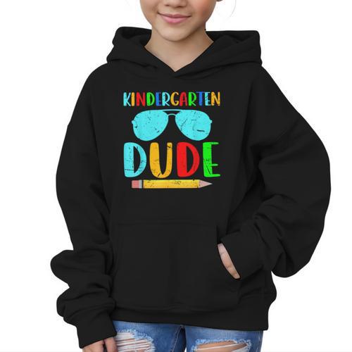 Kindergarten Dude First Day Back To School Kids Boys Graphic Kid Hoodie - Savourry