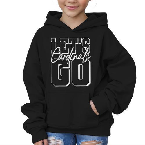 Let's Go Cardinals Back To School Spirit Graphic Kid Hoodie - Savourry