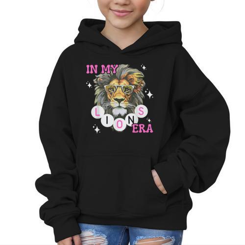 In My Lions Era Team Squad Back To School Mascot Spirit Game Graphic Kid Hoodie - Savourry