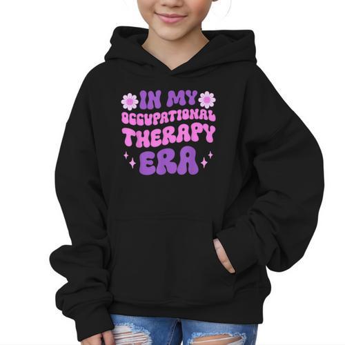 In My Occupational Therapy Era Groovy OT Back To School Graphic Kid Hoodie - Savourry
