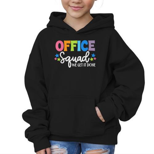 Office Squad We Get It Done Back To School First Day Graphic Kid Hoodie - Savourry