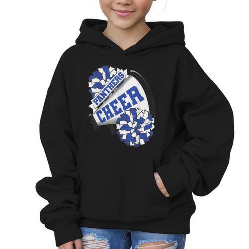 Panthers Cheer Back To School Cheerleading Spirit B Graphic Kid Hoodie - Savourry