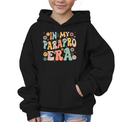 In My Parapro Era Retro Back To School Graphic Kid Hoodie - Savourry