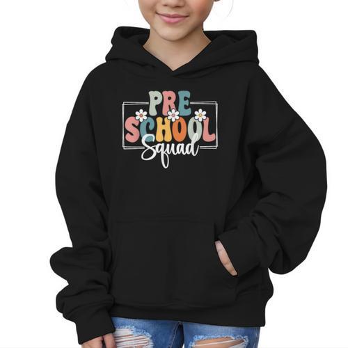 Preschool Squad Back To School Preschool Crew Graphic Kid Hoodie - Savourry