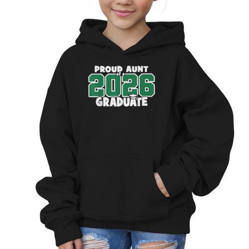 Proud Aunt Of 2026 Graduate Matching Back To School G Graphic Kid Hoodie - Savourry