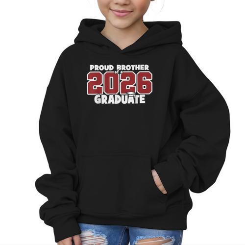 Proud Brother Of 2026 Graduate Matching Back To School M Graphic Kid Hoodie - Savourry