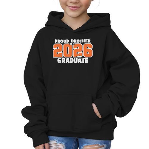 Proud Brother Of 2026 Graduate Matching Back To School O Graphic Kid Hoodie - Savourry