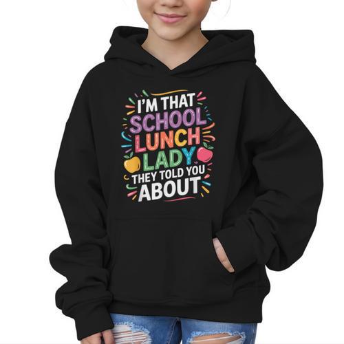 Proud Cafeteria Noun Definition Lunch Lady Back To School Graphic Kid Hoodie - Savourry