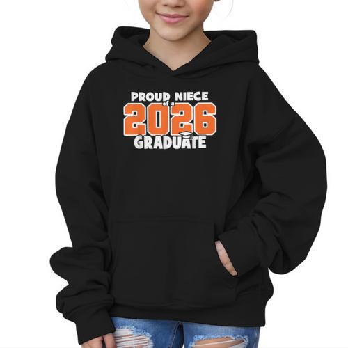 Proud Niece Of 2026 Graduate Matching Back To School O Graphic Kid Hoodie - Savourry