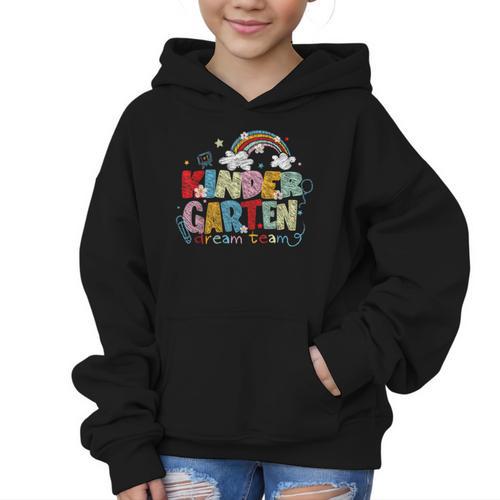 Rainbow Kindergarten Dream Painting Team Back To School Graphic Kid Hoodie - Savourry