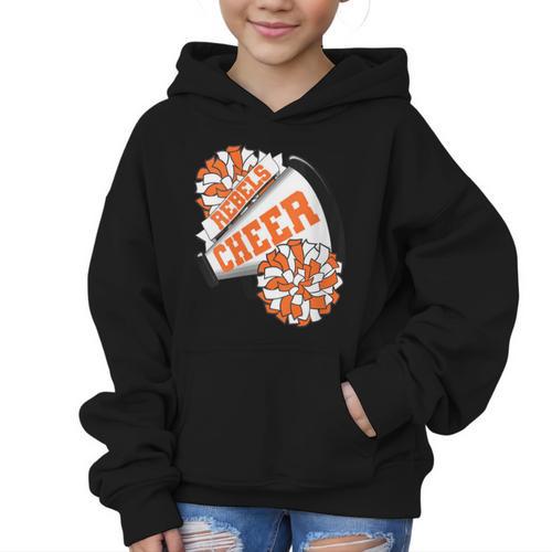 Rebels Cheer Back To School Cheerleading Spirit O Graphic Kid Hoodie - Savourry
