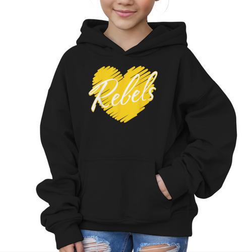 Rebels Heart Back To School Spirit GY Graphic Kid Hoodie - Savourry