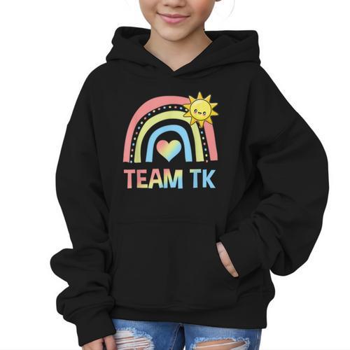 Retro Team TK Back To School Transitional Kindergarten Graphic Kid Hoodie - Savourry