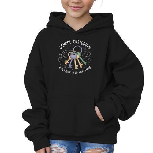 School Custodian Back To School Janitor Appreciation Men Graphic Kid Hoodie - Savourry