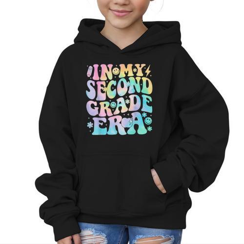 In My Second Grade Era Girl Tie Dye 2nd Grade Back To School Graphic Kid Hoodie - Savourry