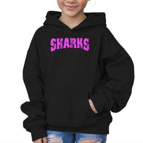 Sharks Back To School Spirit Pk Graphic Kid Hoodie - Savourry