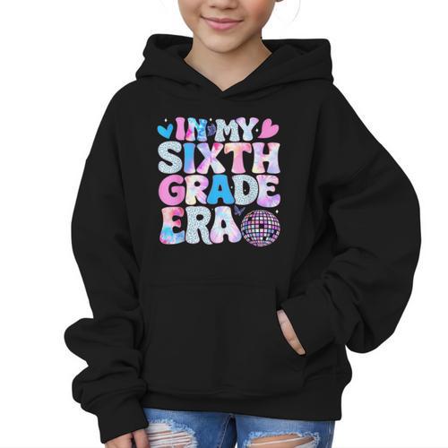 In My Sixth Grade Era Cool 6th Grade Tie Dye Back To School Graphic Kid Hoodie - Savourry