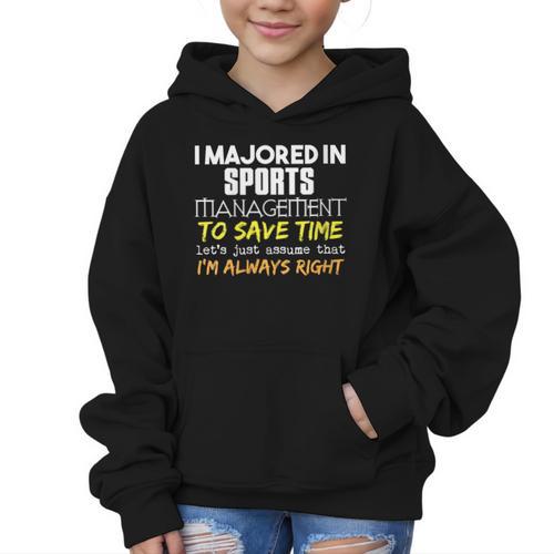 Sports Management Major For Back To School Graphic Kid Hoodie - Savourry
