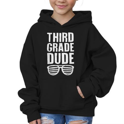Third Grade Dude First Day Back To School Boys Kids Graphic Kid Hoodie - Savourry