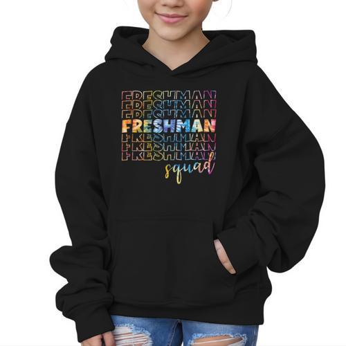 Tie Dye Freshman Squad 9th Grade Back To School High School Graphic Kid Hoodie - Savourry