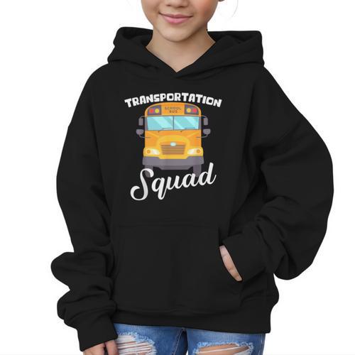 Transportation Squad Back To School Bus Driver Monitor Aide Graphic Kid Hoodie - Savourry