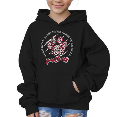Vintage Panthers School Sports Name Spirit Back To School Graphic Kid Hoodie - Savourry