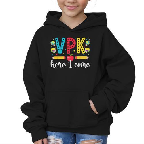 VPK Here I Come VPK Back To School VPK First Day Of VPK Graphic Kid Hoodie - Savourry