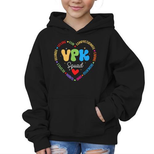 VPK Squad First Day Of VPK Back To School Graphic Kid Hoodie - Savourry