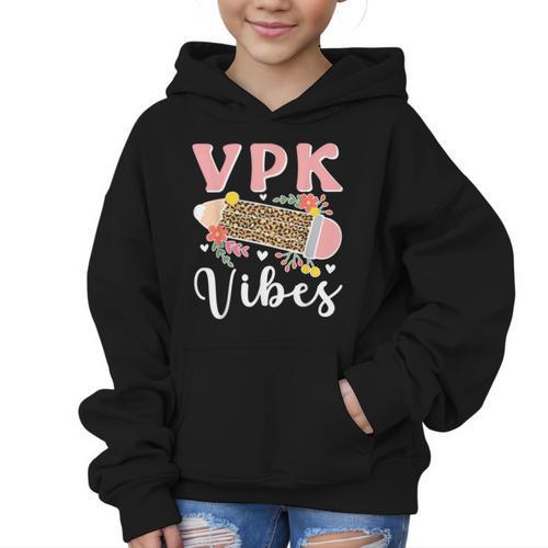 VPK Vibes First Day Of VPK Back To School Graphic Kid Hoodie - Savourry