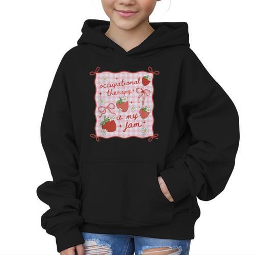 Women Occupational Therapy Cute Strawberry OT Back To School Graphic Kid Hoodie - Savourry
